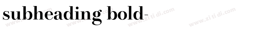 subheading bold字体转换